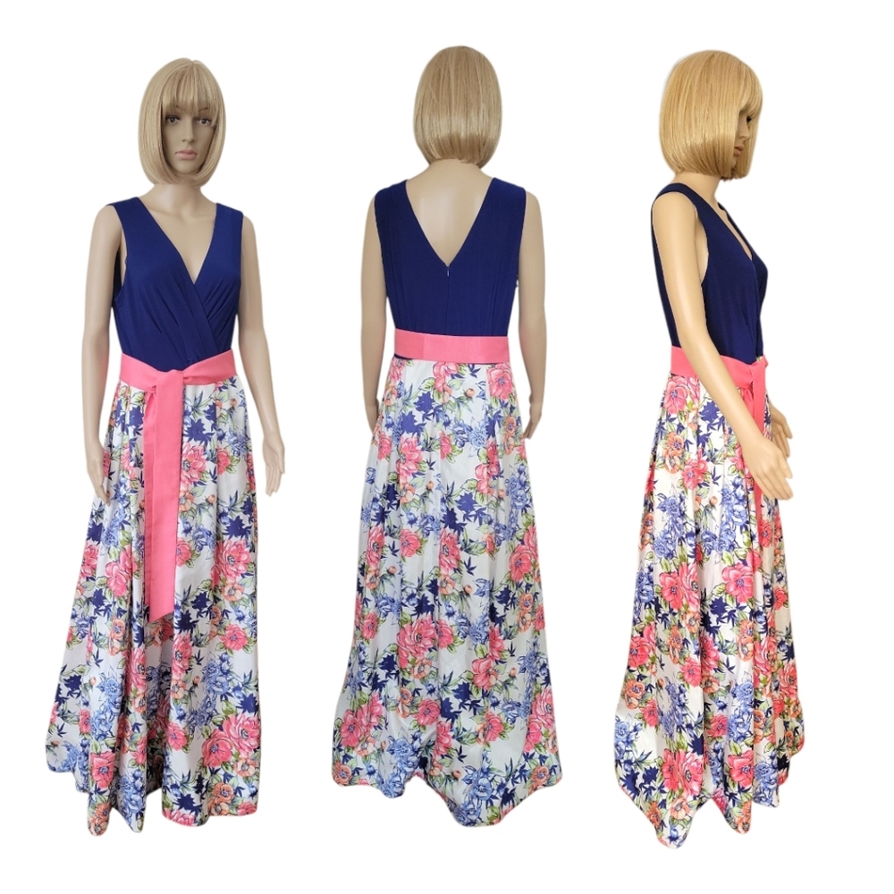 Leslie Fay Evening / Ball /Prom Maxi Dress, 14, VGUC